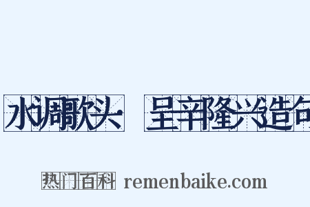 水调歌头·呈辛隆兴造句是什么意思的图片